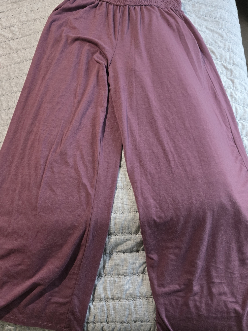 Wide Leg Pull-On Pants in Mauve